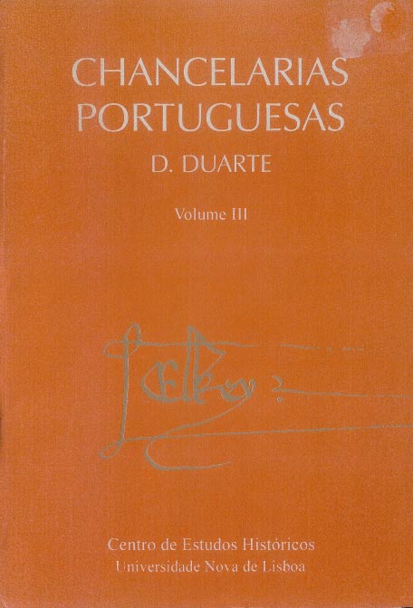 Capa da publicação Chancelarias Portuguesas: D. Duarte, vol. III, Livro original de 1433-1435