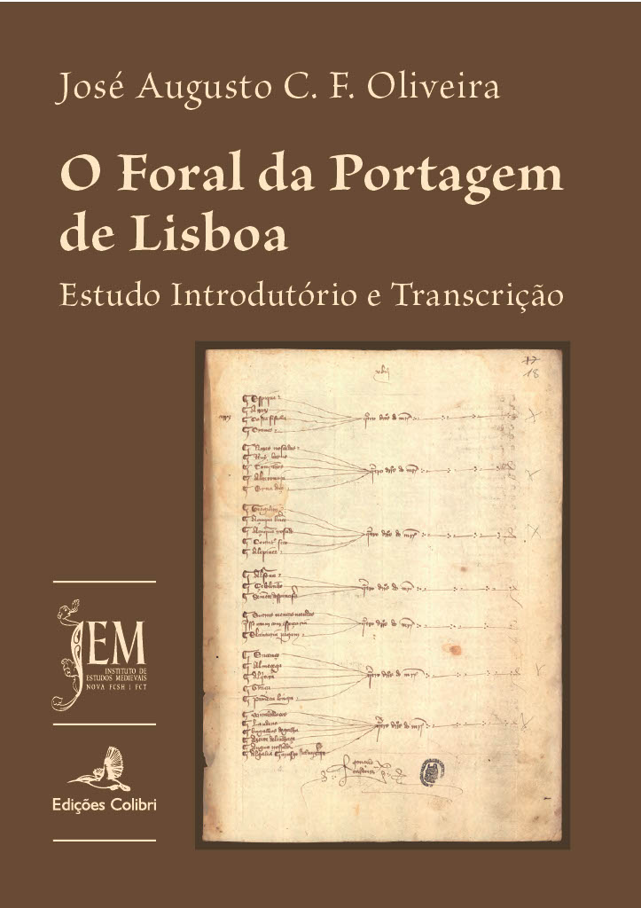 Capa da publicação O Foral da Portagem de Lisboa. Estudo Introdutório e Transcrição